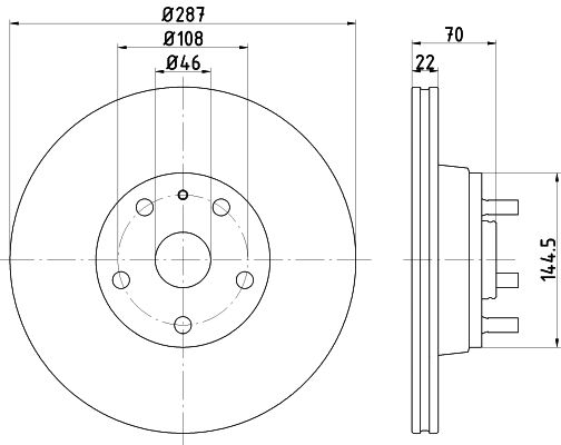 HELLA PAGID Bremžu diski 8DD 355 100-871